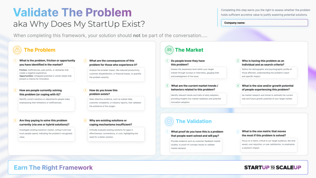 SU001.2 Why Does My Startup Exist Problem Validation by James Sinclair